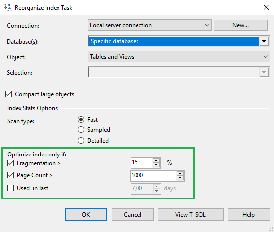 Reorganize Index Task