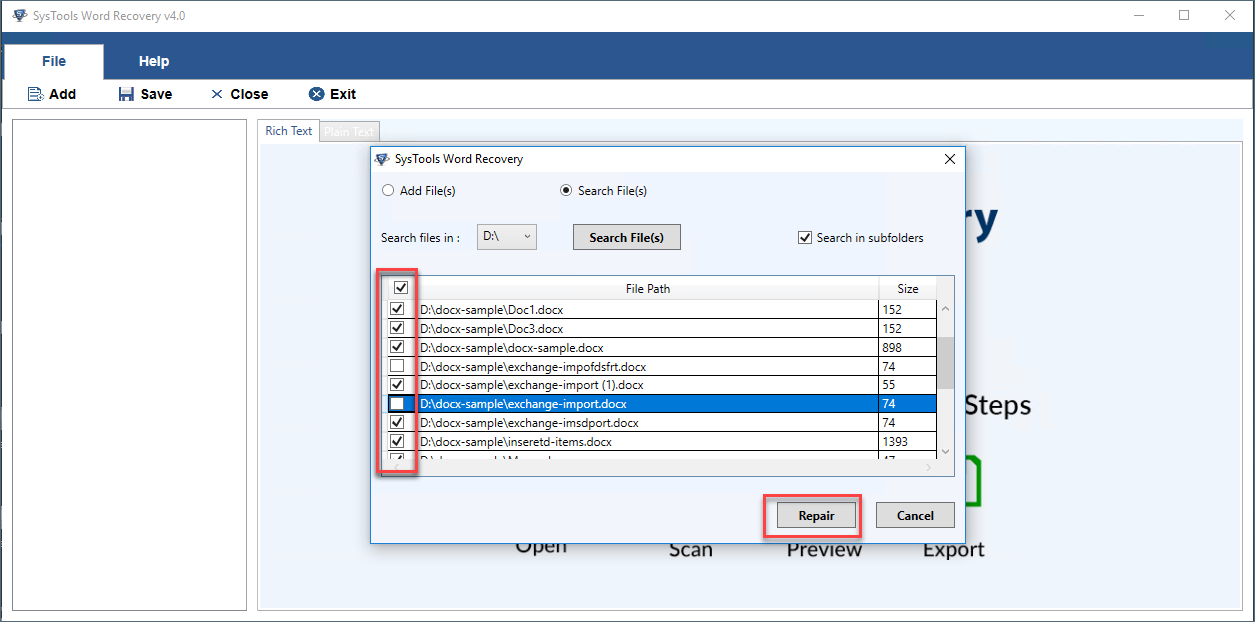 Word File Data Overview