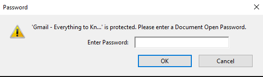 enter password to open pdf