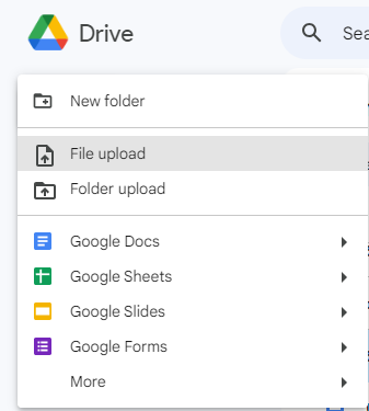 open google drive