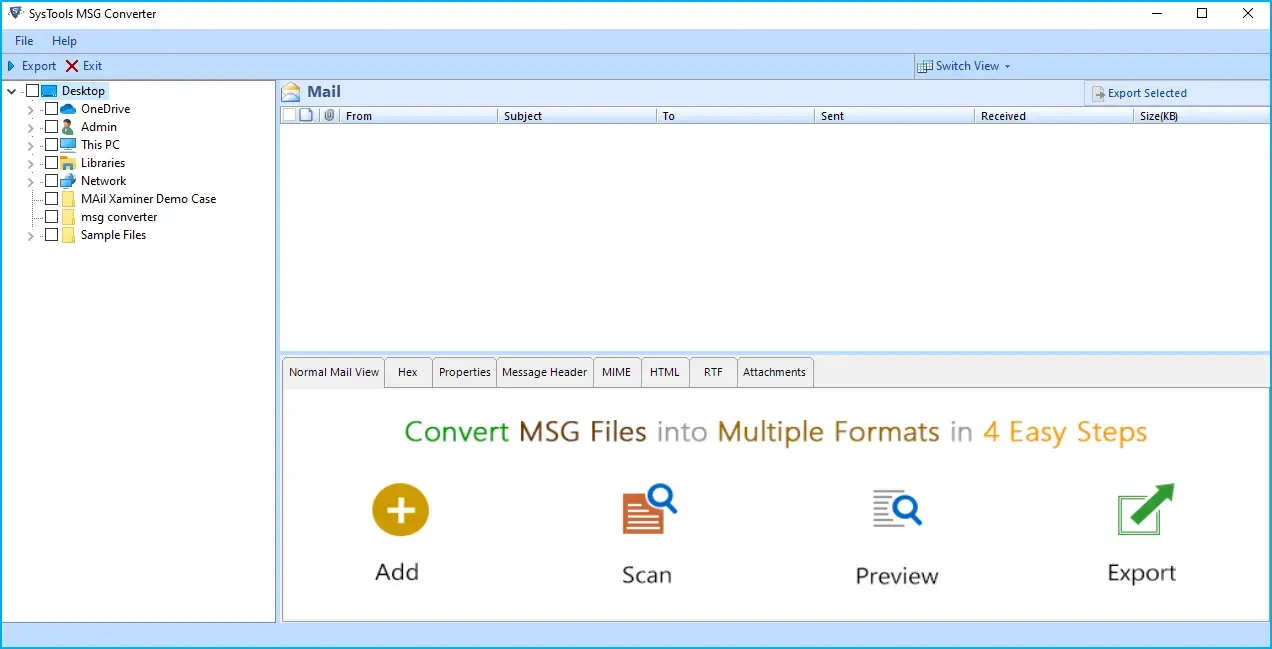 start msg to csv converter