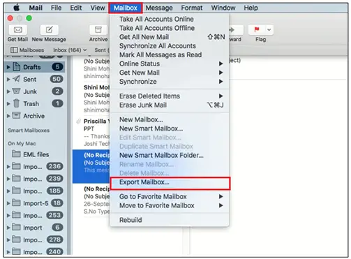 export mac mail to mbox