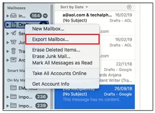 export one mailbox