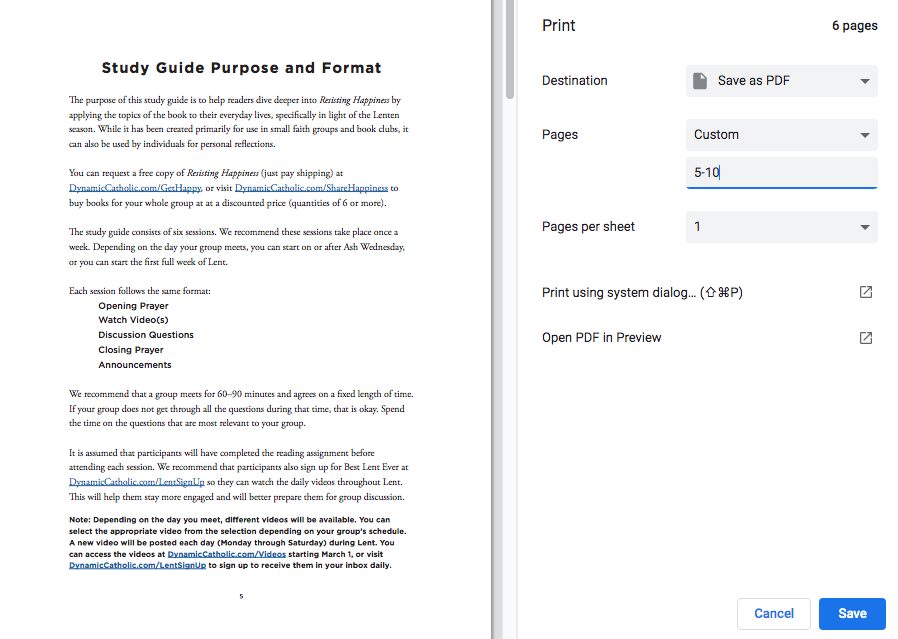 separate the page range from PDF file