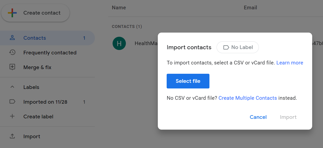 select the VCF file