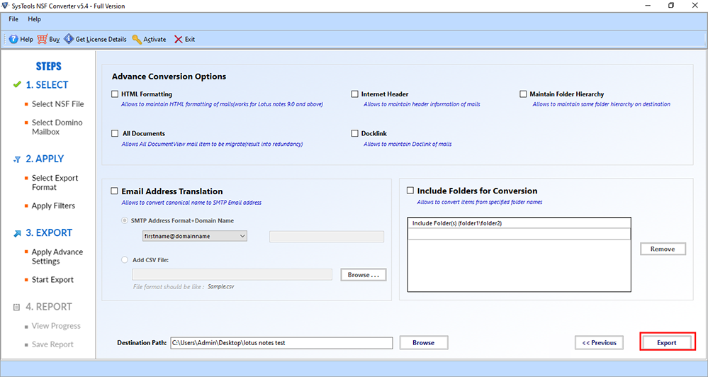 export lotus notes email to pdf