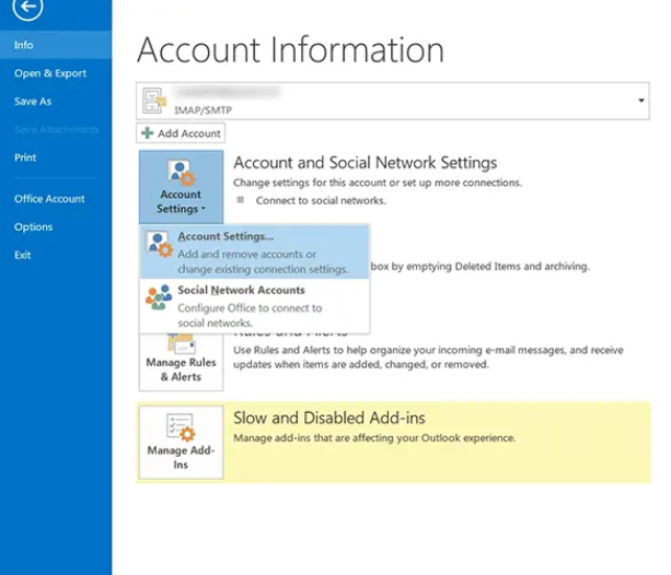 Account settings
