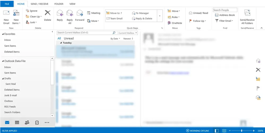 open outlook
