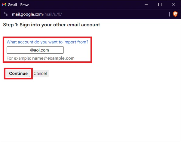 Enter email id