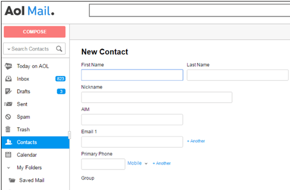 Contacts Option