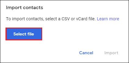 select the CVS file