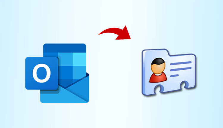 export Outlook contacts to vCard file