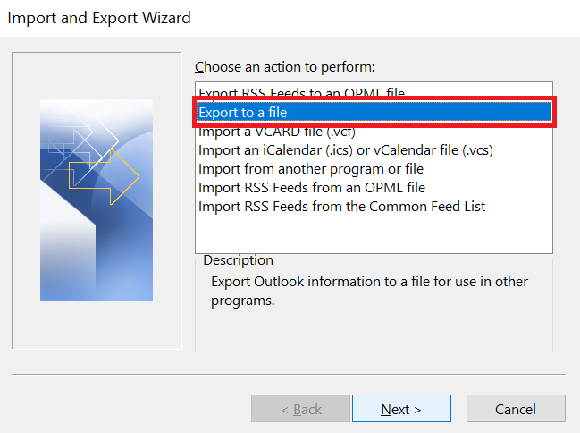 export to a file