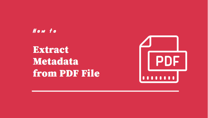 how to extract metadata from pdf file