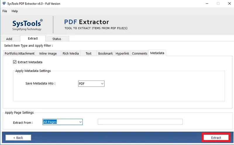 start getting metadata from PDF