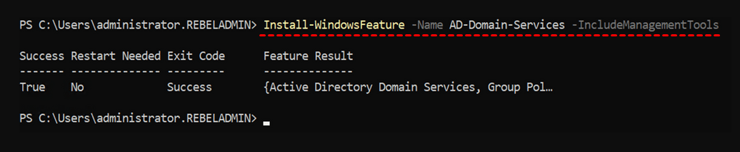 Install the Active Directory Domain Services