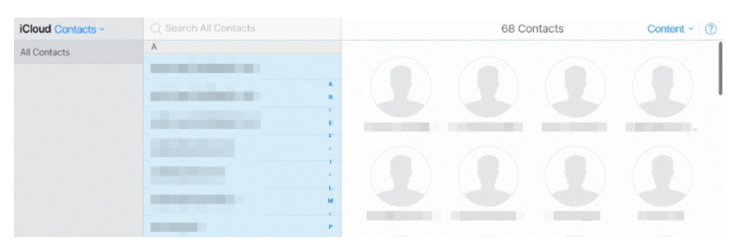 all contact listed to iphone