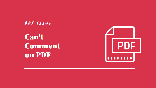 cant comment on pdf
