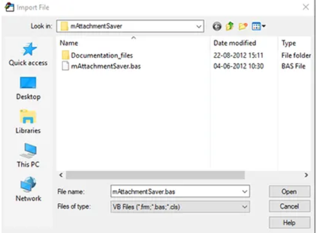 import file
