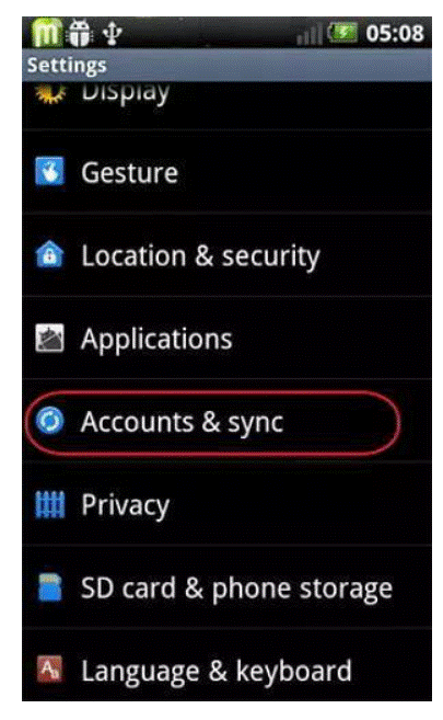 accounts & sync