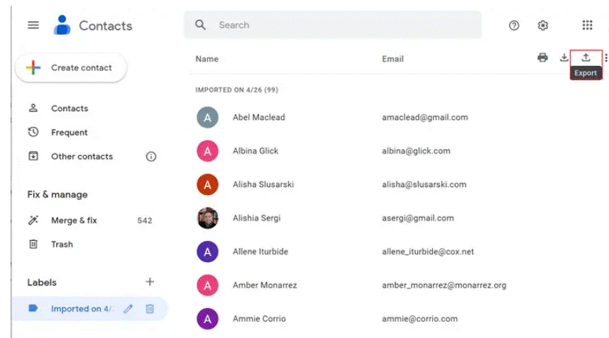 convert outlook contacts to vCard