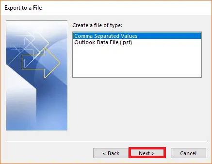 choose CSV file