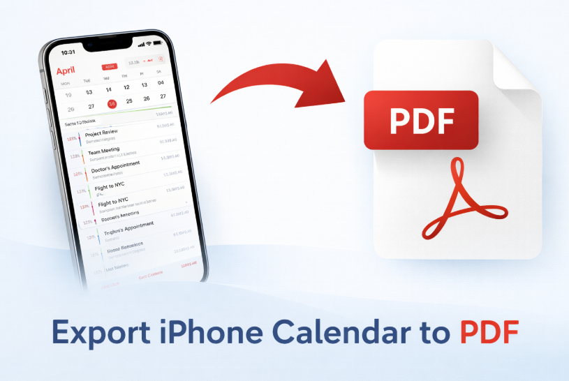 export iPhone calendar to PDF