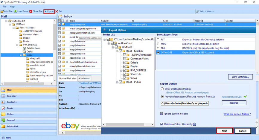 Windows 7 OST to PST Conversion Application 4.5 full