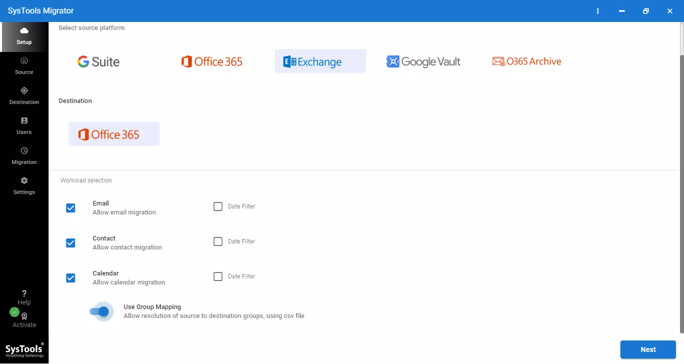 Select Categories and Apply Filters