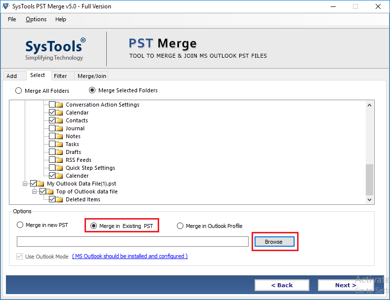 consolidate outlook pst files