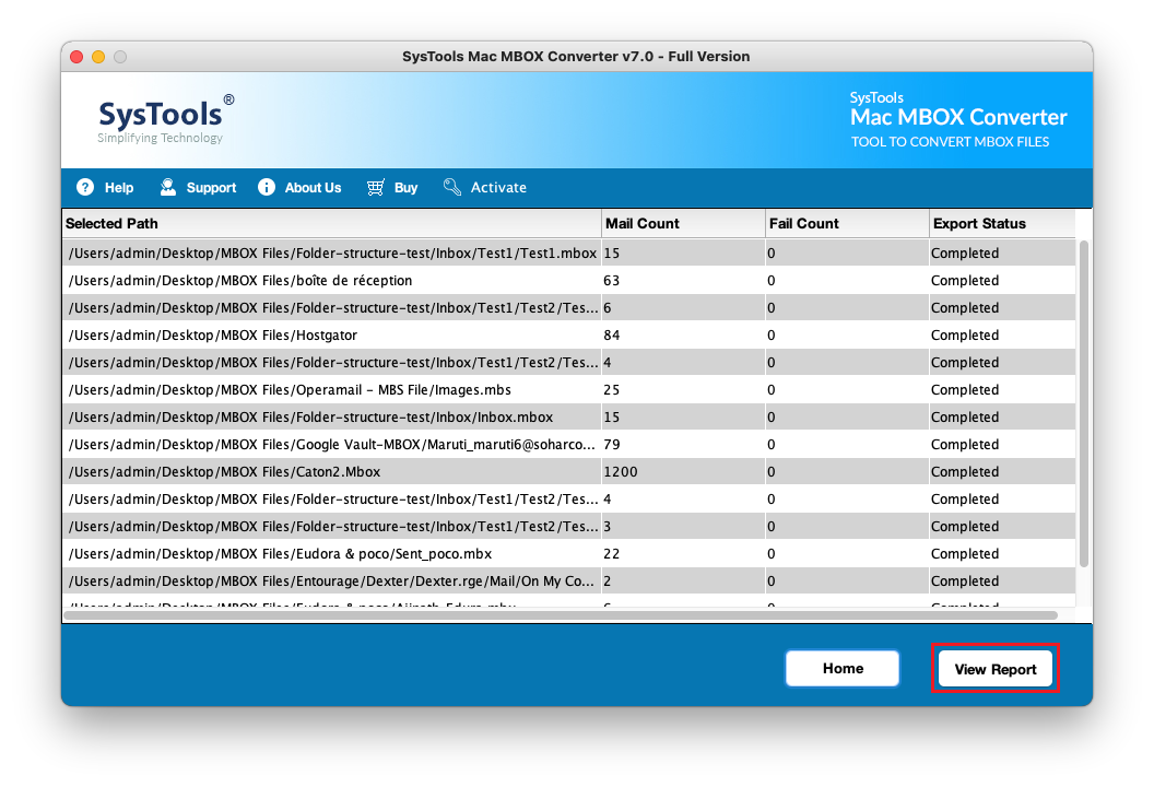 export mbox file