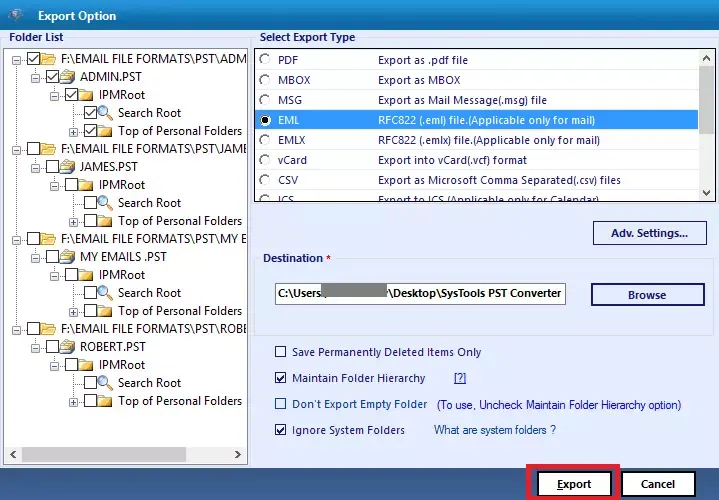 PST file conversion