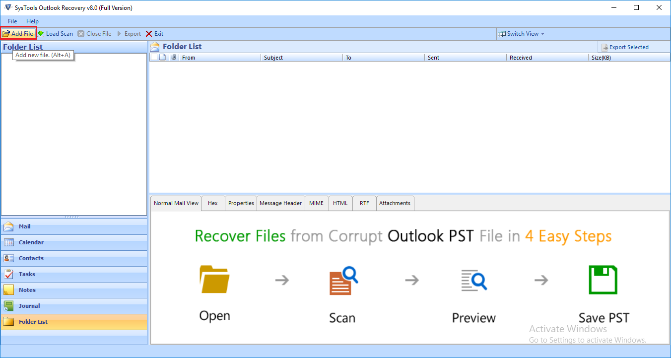 Download PST Repair Tool