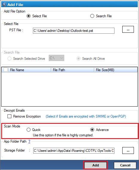 outlook pst repair