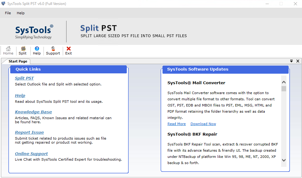 Download PST Splitter Tool
